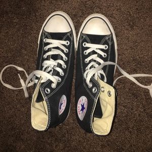 black hightop converses